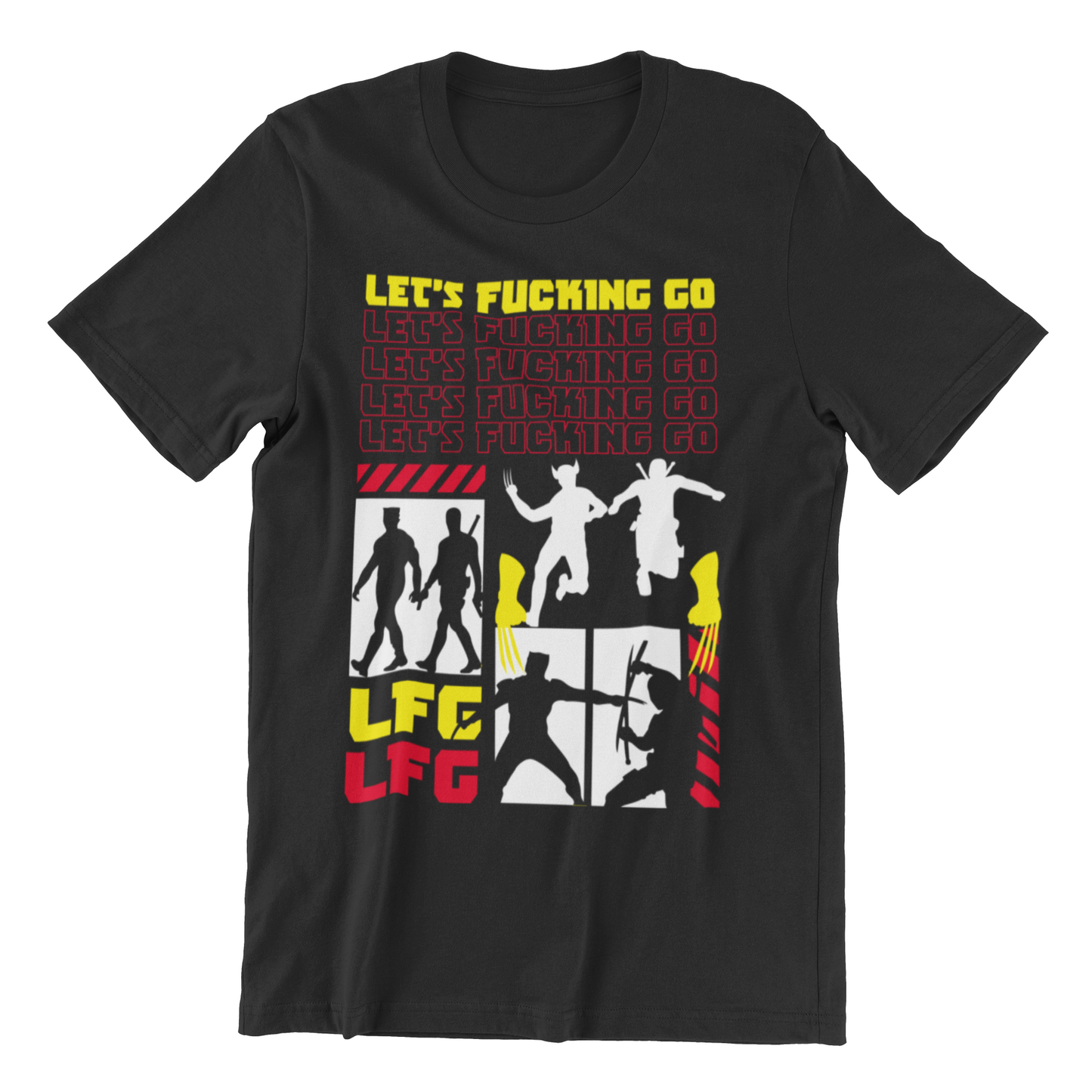 Camiseta Deadpool vs Wolverine Lets Go